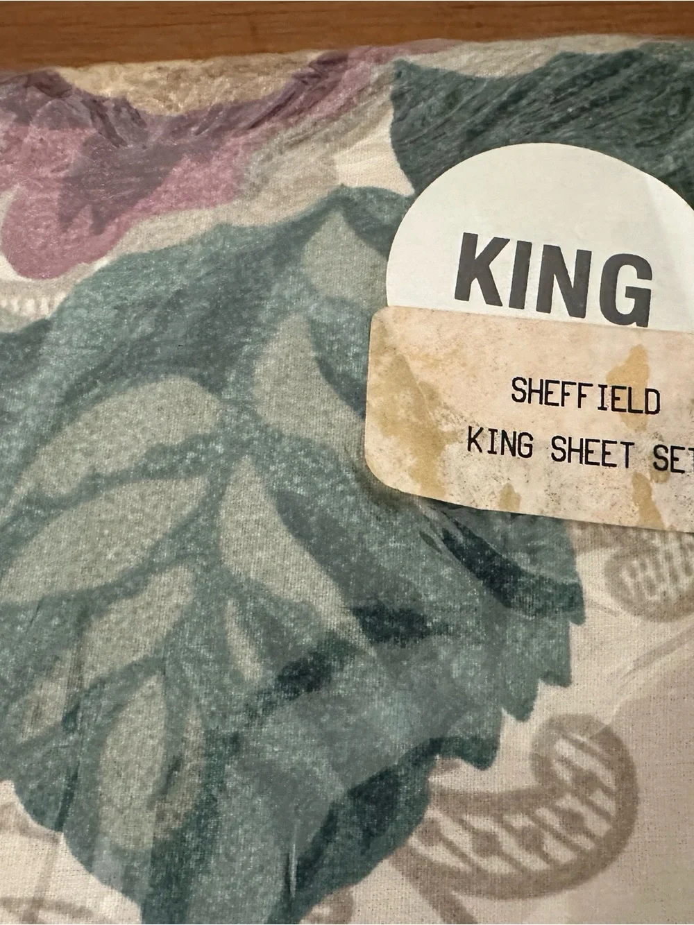 New Old Stock Vintage Dan River Cottagecore “Sheffield” King Sz 4 Pc Sheet Set